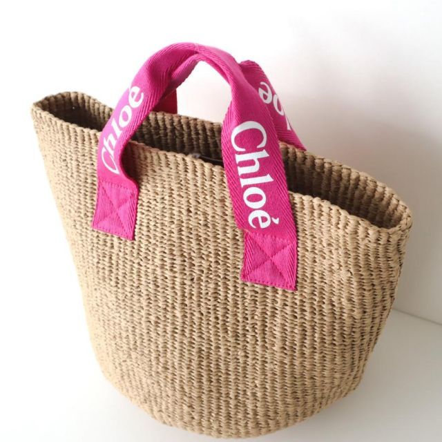 CHLOE クロエ かごバッグ キッズ ピンク Mifuko ロゴ バスケット