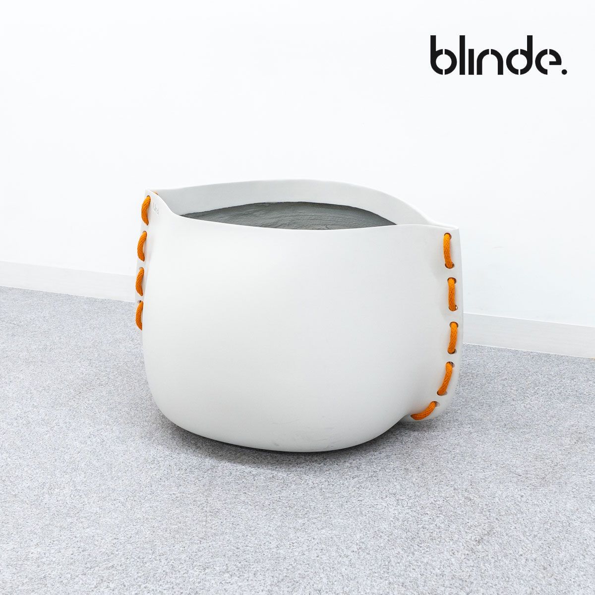 展示品 blinde ブリンデ STITCH 50 スティッチ フラワー ポット アウトドア 鉢カバー ホワイト 小林幹也 定価11万