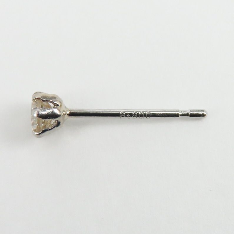 Pt900 天然ダイヤモンド0.106ct 片耳ピアス プラチナ ダイヤピアス