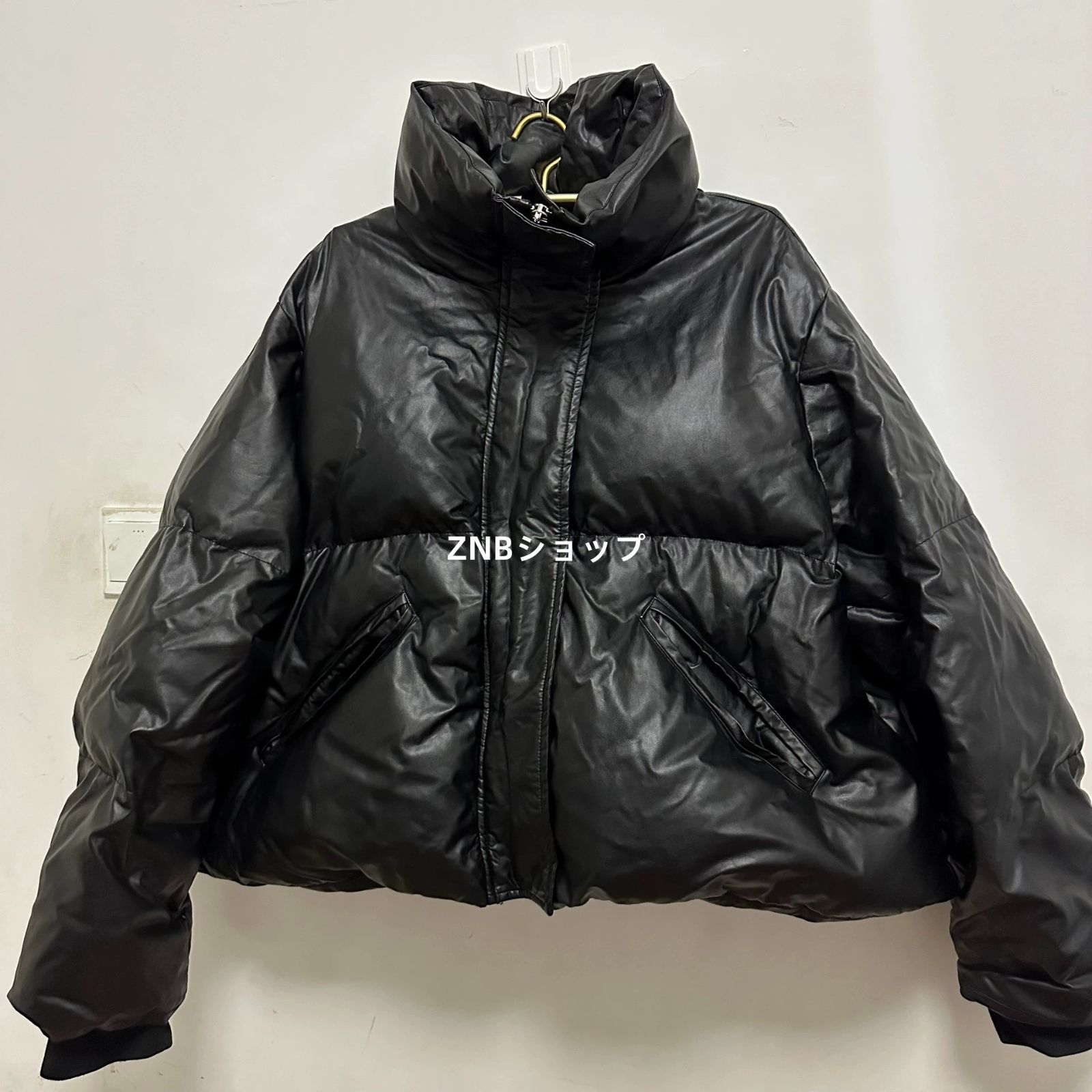 Maison Margiela MM6 Faux Leather Down Jacket サイズ 46 フェイクレザー ダウンジャケット ブラック -  メルカリ