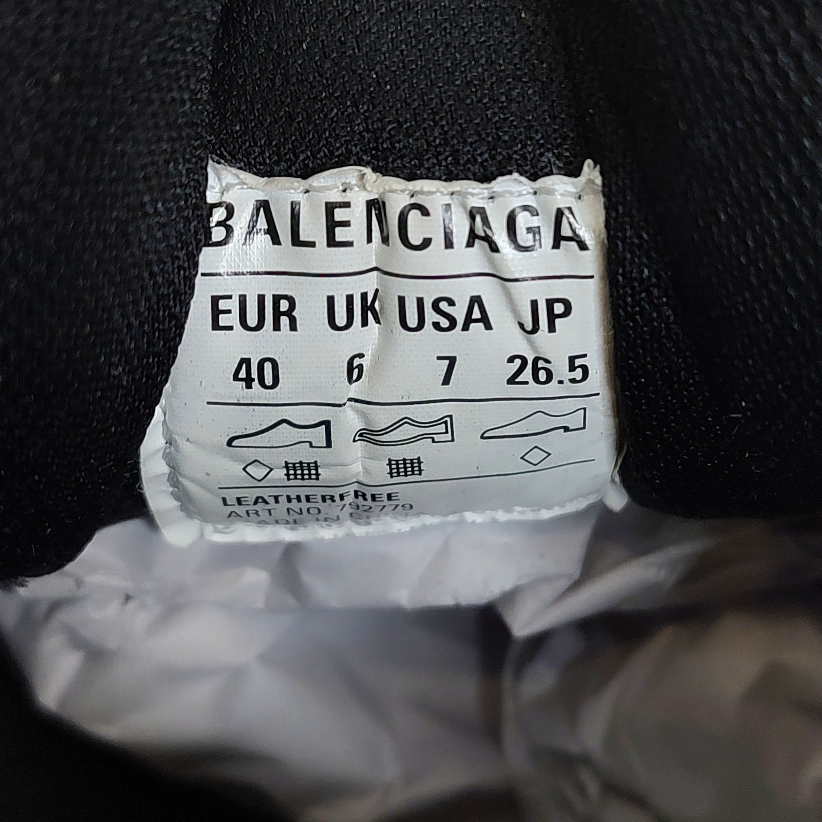 BALENCIAGA バレンシアガ 10XL スニーカー 792779 40 ホワイト×グレー 