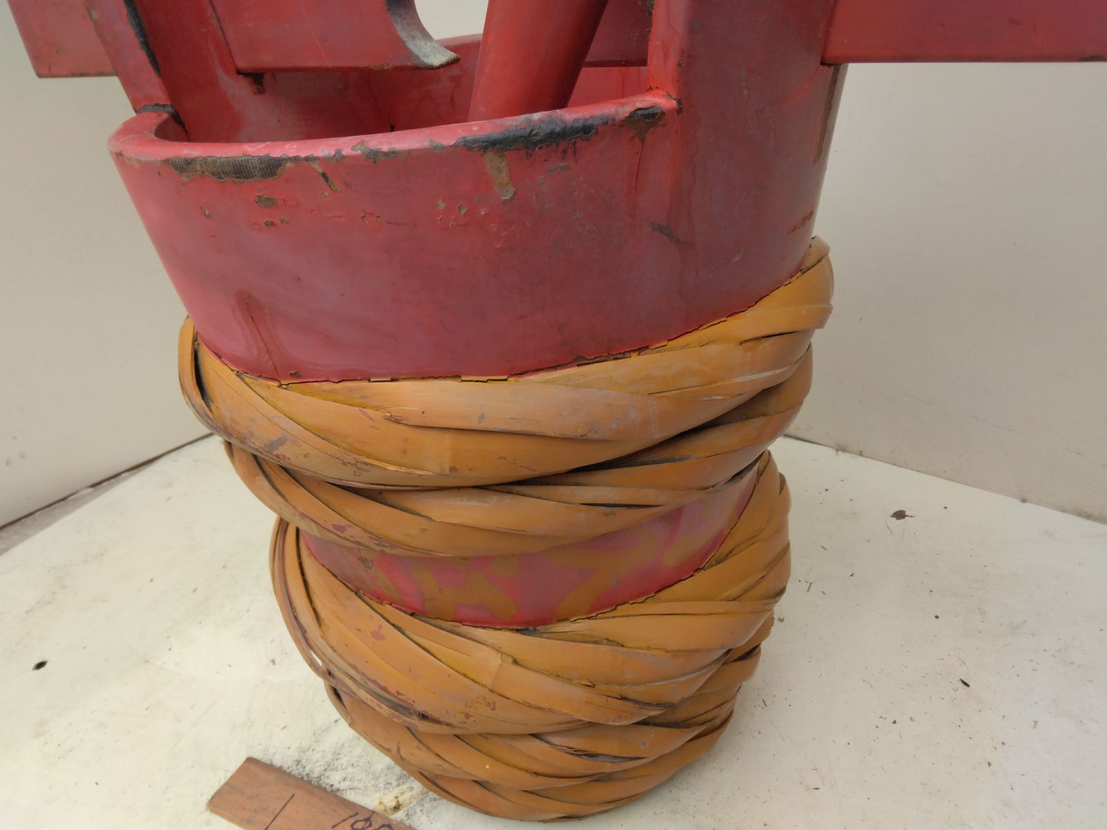 角樽（つのだる）朱塗り　一対　ツノダル　珍品　骨董品　コレクション　インテリア 角樽（つのだる）朱塗り 一対 ツノダル 珍品 骨董品 コレクション