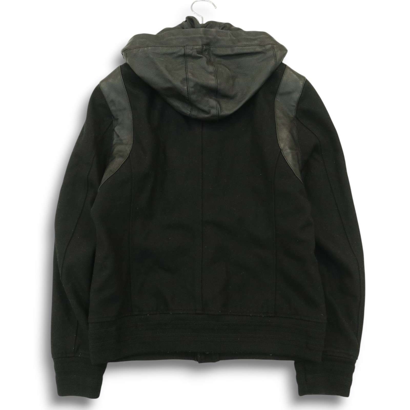 VOGUISH　ボーギッシュ レザージャケット　メンズ　フード　羊革　ブラックM VOGUISH ヴォーギッシュ ルパート 秋冬 羊革☆ ラム レザー切替
