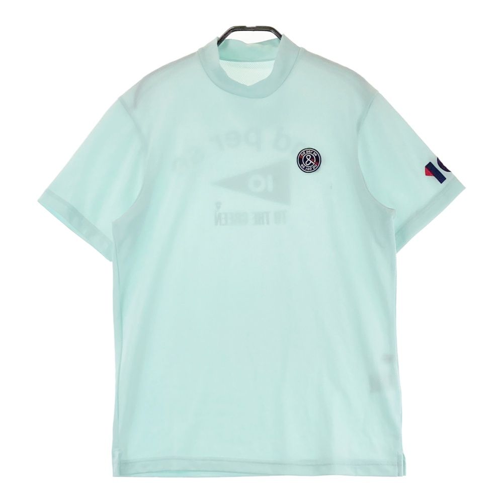 専用！and per se 半袖モックネックシャツ エメラルドグリーン L サイズ：M AND PER SE アンパスィ モックネック 半袖Tシャツ
