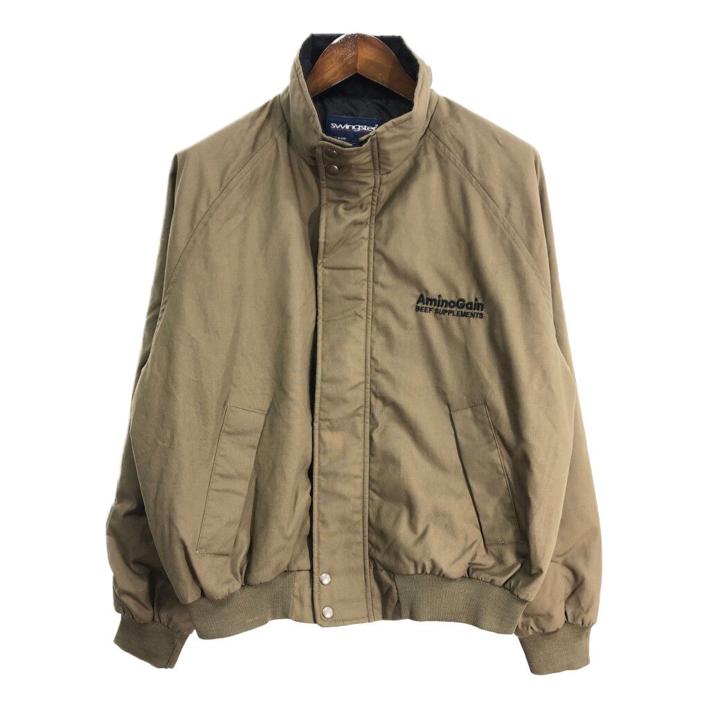 ジャケット・アウター Swingster SWINGSTER Vintage Puffer Jacket Mens Blue Zip/Snap Front