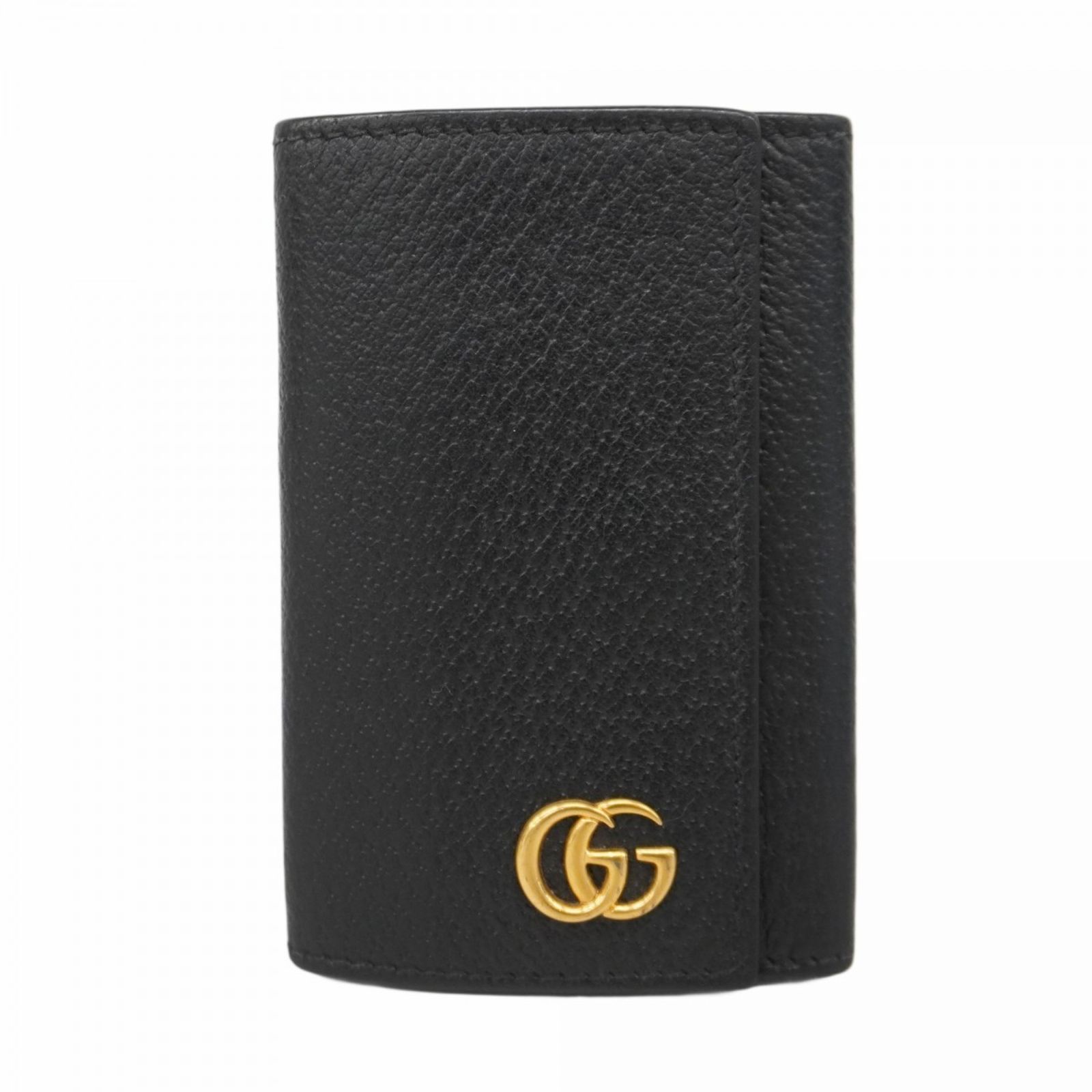 グッチ Gucci グッチ キーケース GGマーモント 435305 レザー ブラック レディース