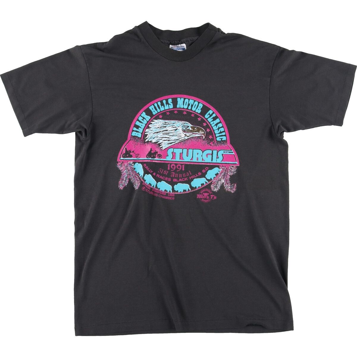 古着 90年代 ヘインズ Hanes Fifty-Fifty 青タグ 両面プリント プリントTシャツ USA製 メンズL ヴィンテージ/eaa431908