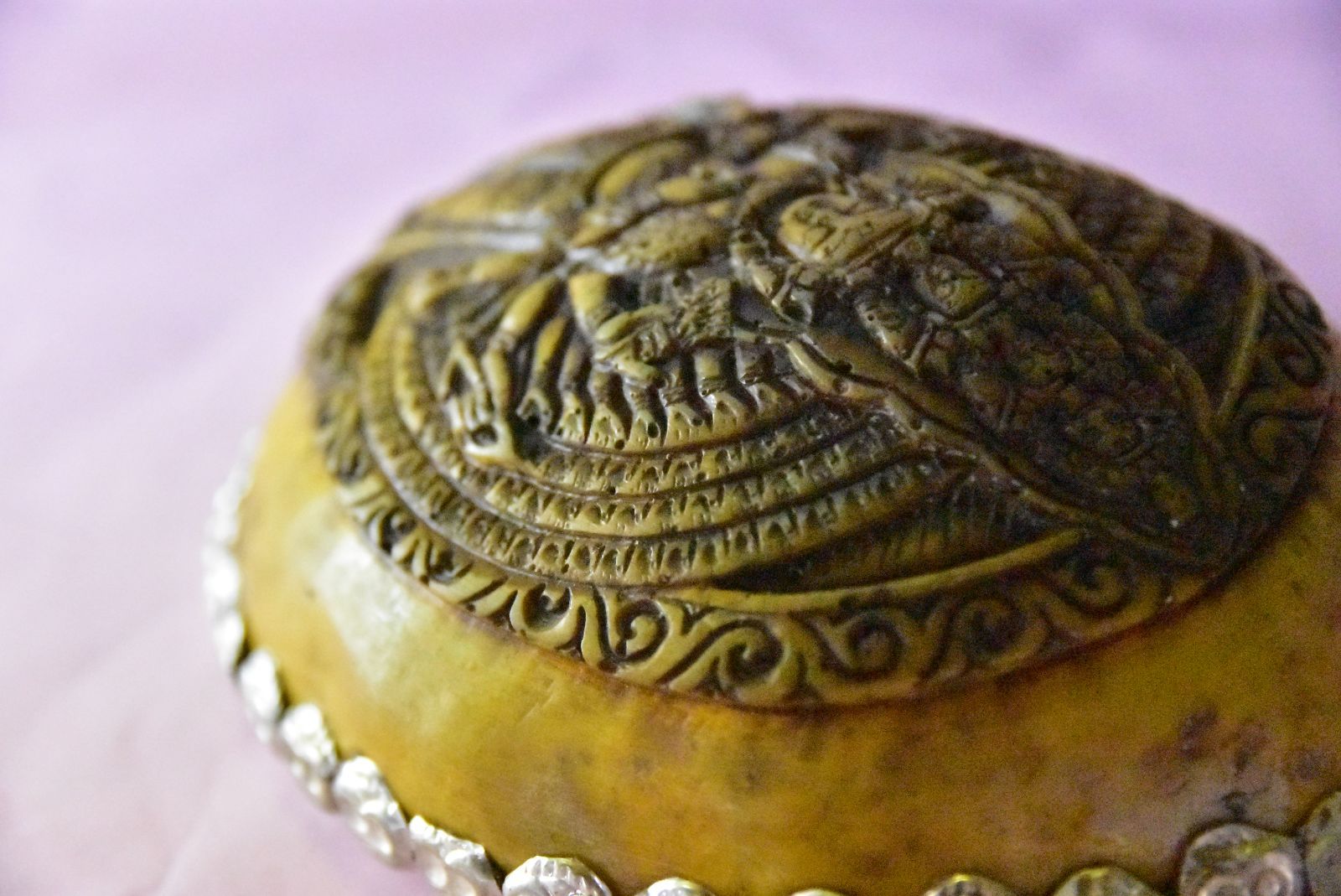 チベタンスカル　髑髏杯　カパーラ　香炉　真鍮　チベット仏教　密教法具 チベタンスカル 髑髏杯 カパーラ 香炉 真鍮 チベット仏教 密教法具