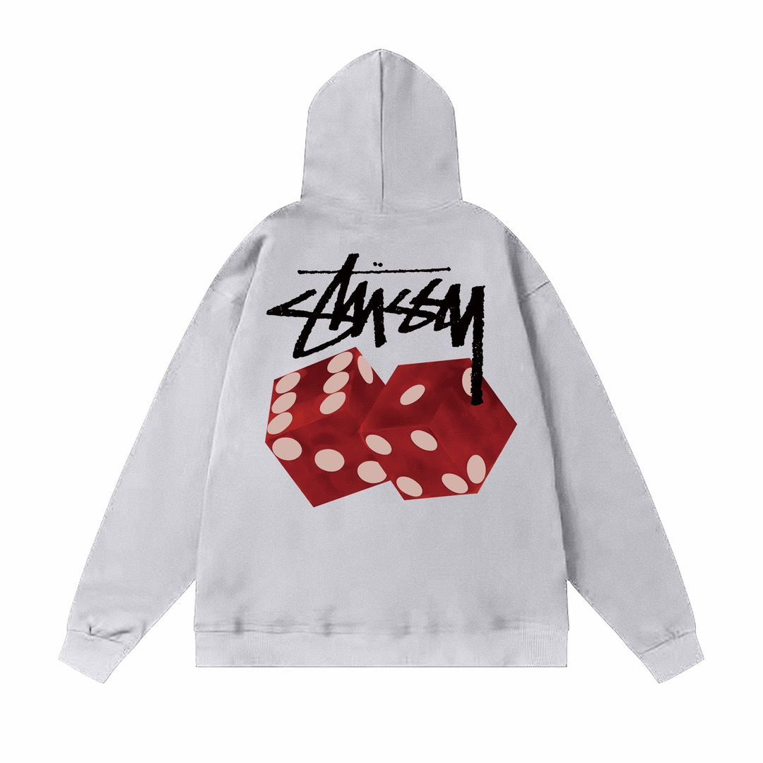 STUSSY SS23 新作サイコロプリントフーディ 男女兼用  5色