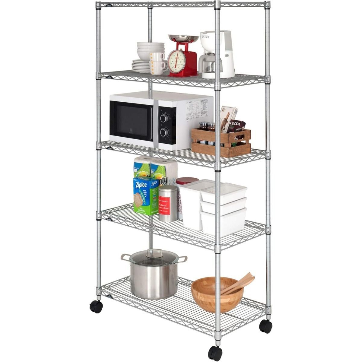 ドウシシャ ルミナス レギュラー ラック スチールラック 収納棚 幅120 5段