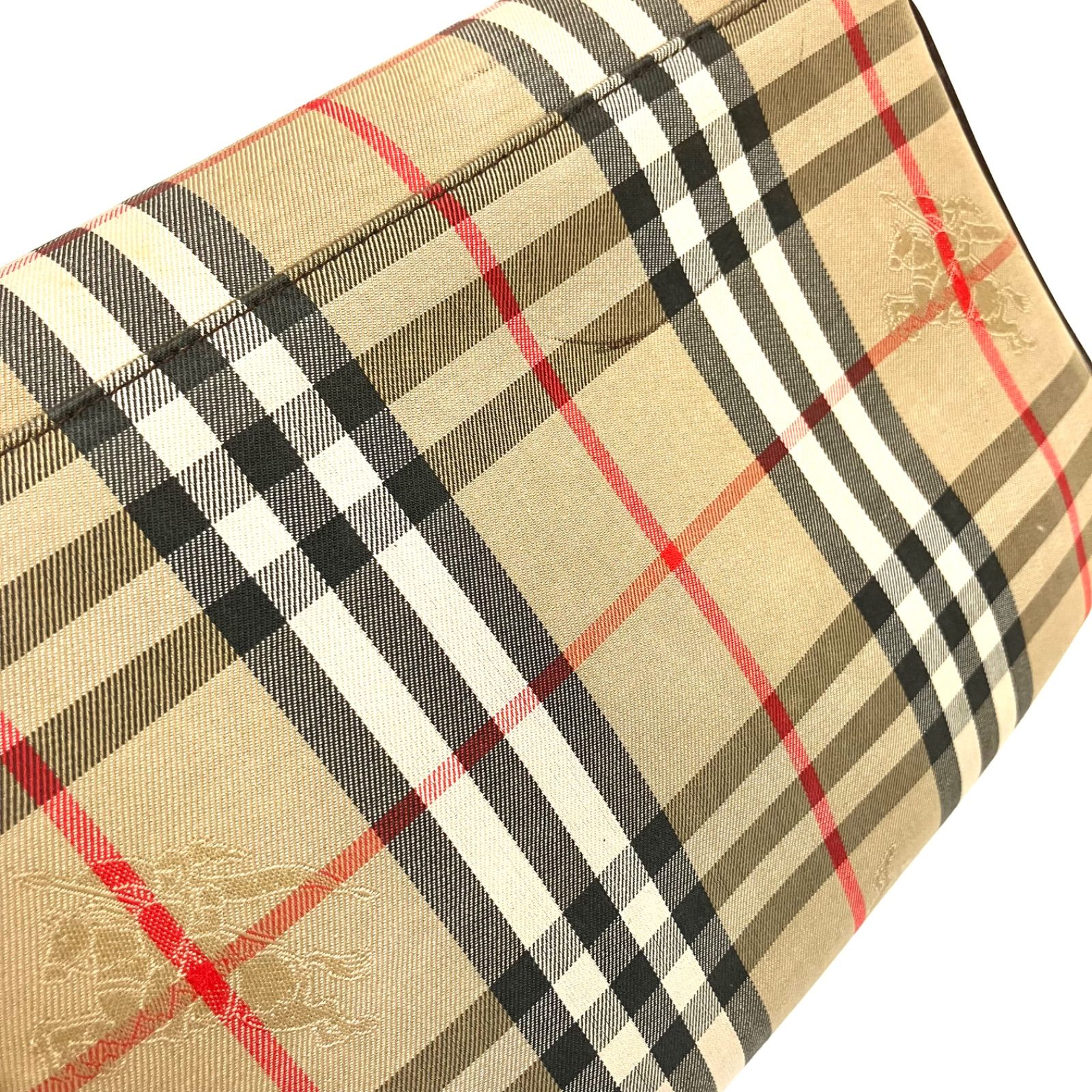 美品　バーバリー　マフラー　ラムズウール　ノバチェック　ベージュ BURBERRY - バーバリーズ ラムウール ショートマフラー 長さ133cm位