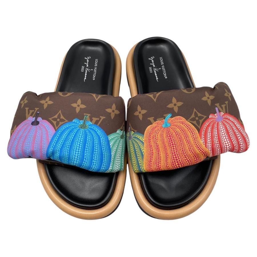 ☆E3469 ルイヴィトン×草間彌生 サンダル プールピロー・ライン