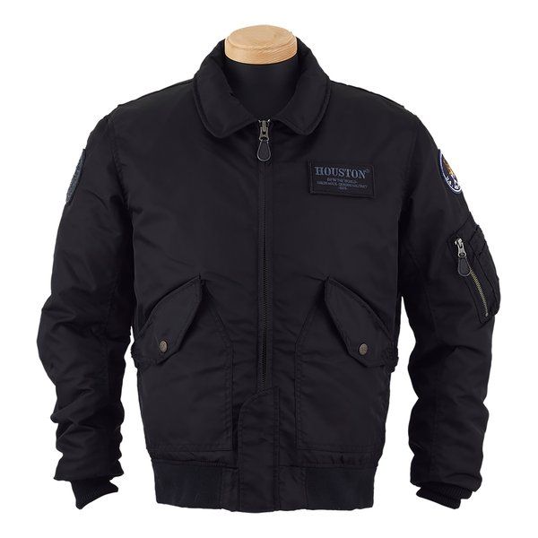 【新品･最短当日出荷】HOUSTON  ヒューストン バイク用 秋冬 HTVA-2445W CWU-45/P M/C NYLON JACKET  ブラック/XLサイズ HTVA-2445W/BLACK/XL (2623688)