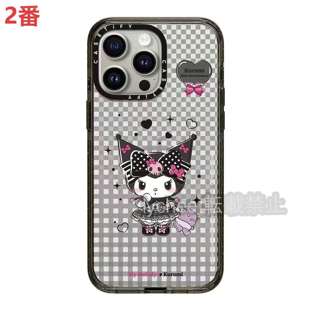 ☆ CASETIFY&Kuromi【クロミ】連名 透明 iPhoneケース