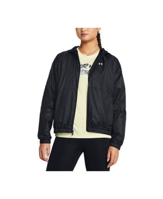 【送料無料】 アンダーアーマー レディース ジャケット・ブルゾン ウィンドブレーカー アウター Women's Sport Windbreaker Hooded Jacket Black /  / White