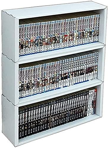 在庫セール コミック 収納 本棚 コミックボックス 薄型 本棚 収納棚 スリム 絵本 ラック 収納ラック HOWAY 段ボール家具 軽量 大容量 | コミックラックホワイト |