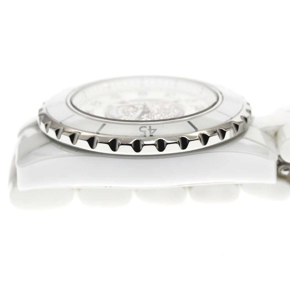 シャネル CHANEL H2123 J12 ダイヤモンド 白セラミック クォーツ