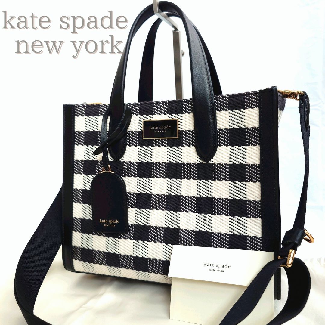 美品】kate spade ケイトスペード マンハッタン 2way ハンドバッグ スモール ギンガム 肩掛け レディース 中古 - メルカリ