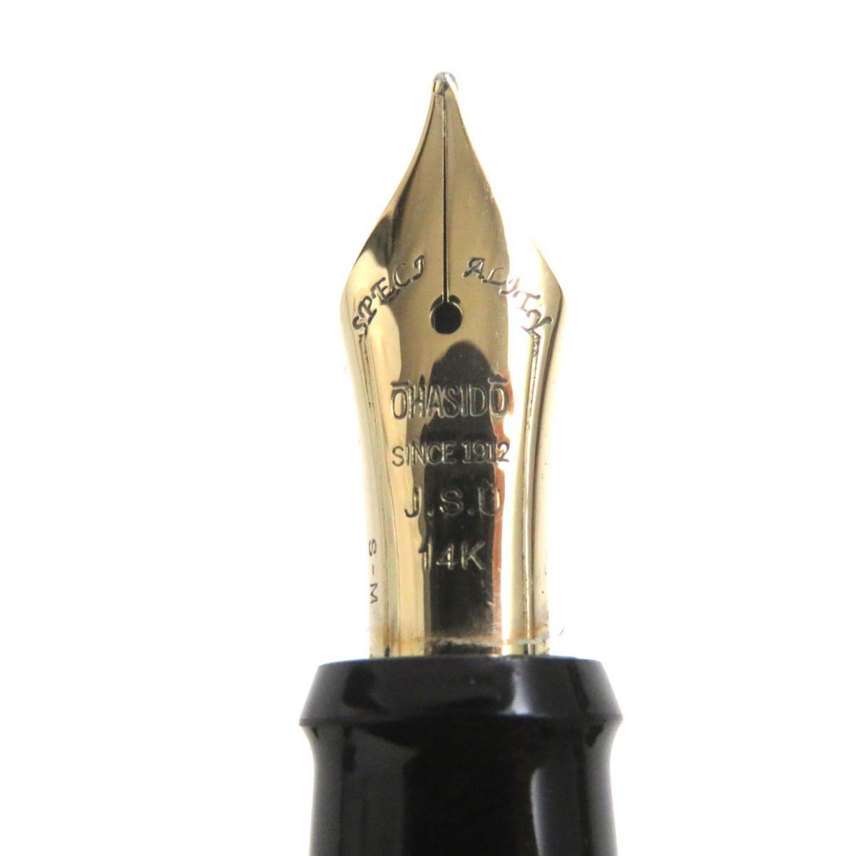 美品▽大橋堂 OHASIDO エボナイト リング18K ペン先14K 手作り