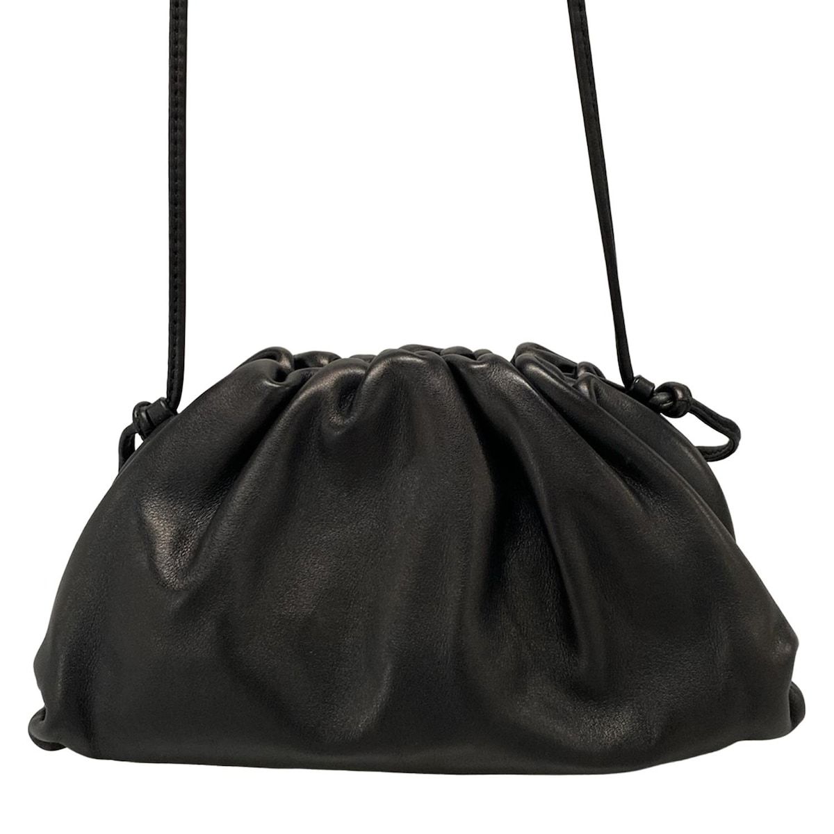 美品 ボッテガヴェネタ ハンドバッグ レザー アクセサリーポーチ 黒 ハンド BOTTEGA VENETA(ボッテガヴェネタ) ショルダーバッグ ミニ ザ