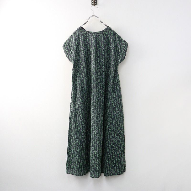 刺繍 スキッパーフレンチスリーブワンピース