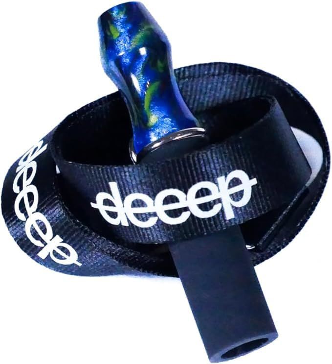 ブルー 【deeep】シーシャ用 マウスピース 樹脂製 ストラップ付 全５色 (ブルー)