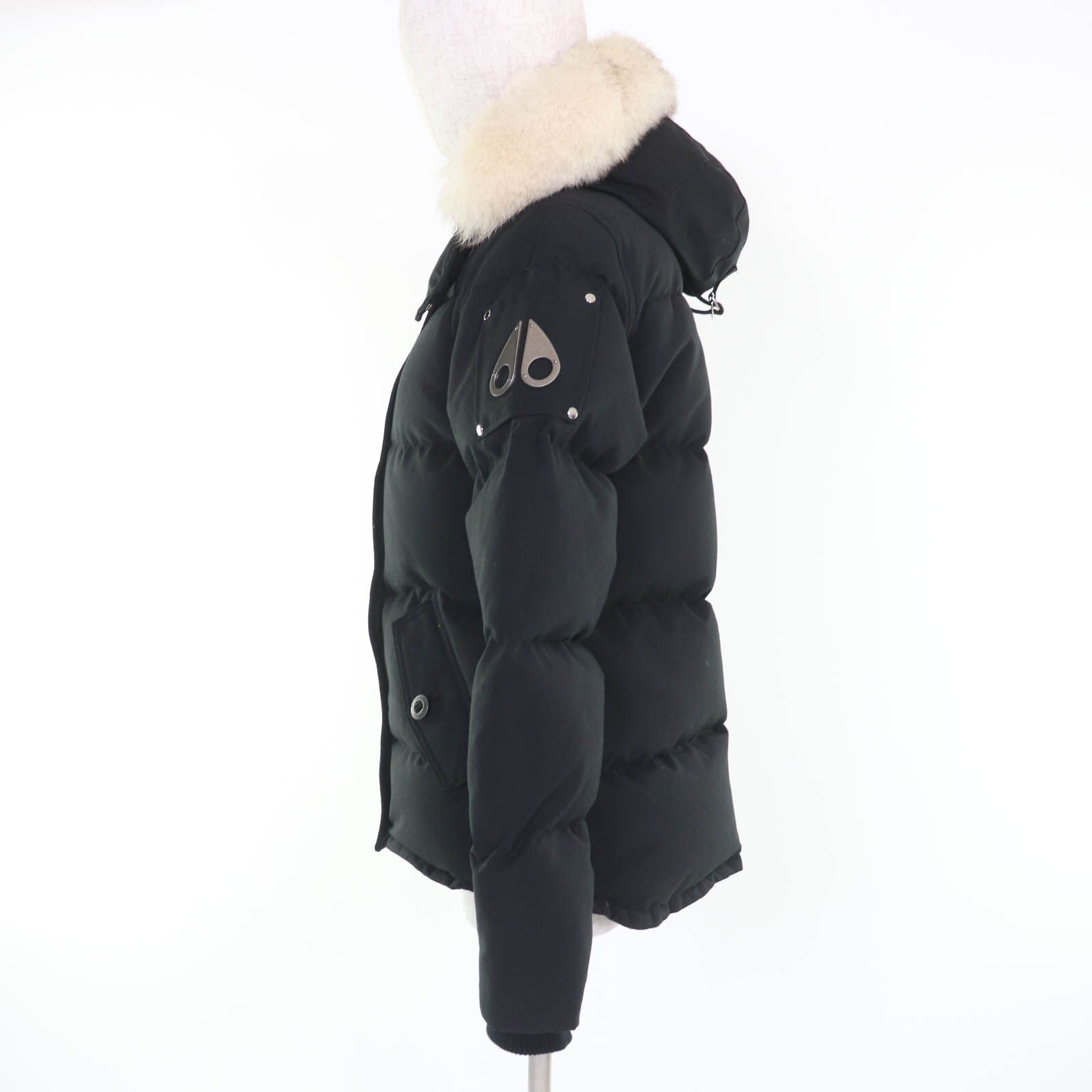 ja　美品　MOOSE KNUCKLES ブラックダウンジャケット 美品☆MOOSE KNUCKLES ムースナックルズ コットン ブルー