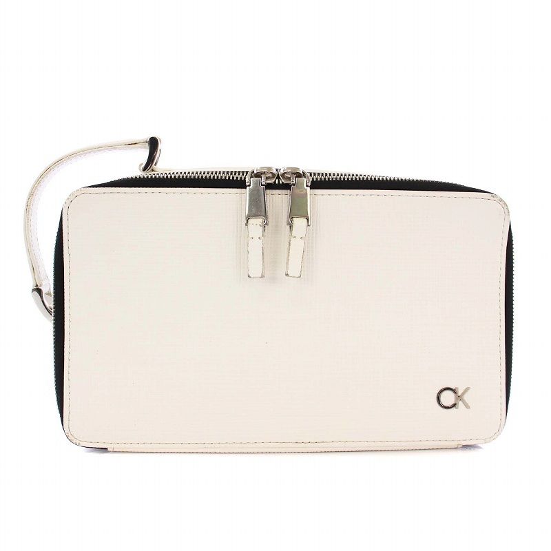 カルバンクライン CALVIN KLEIN セプター セカンドバッグ レザー 白 |KH AA