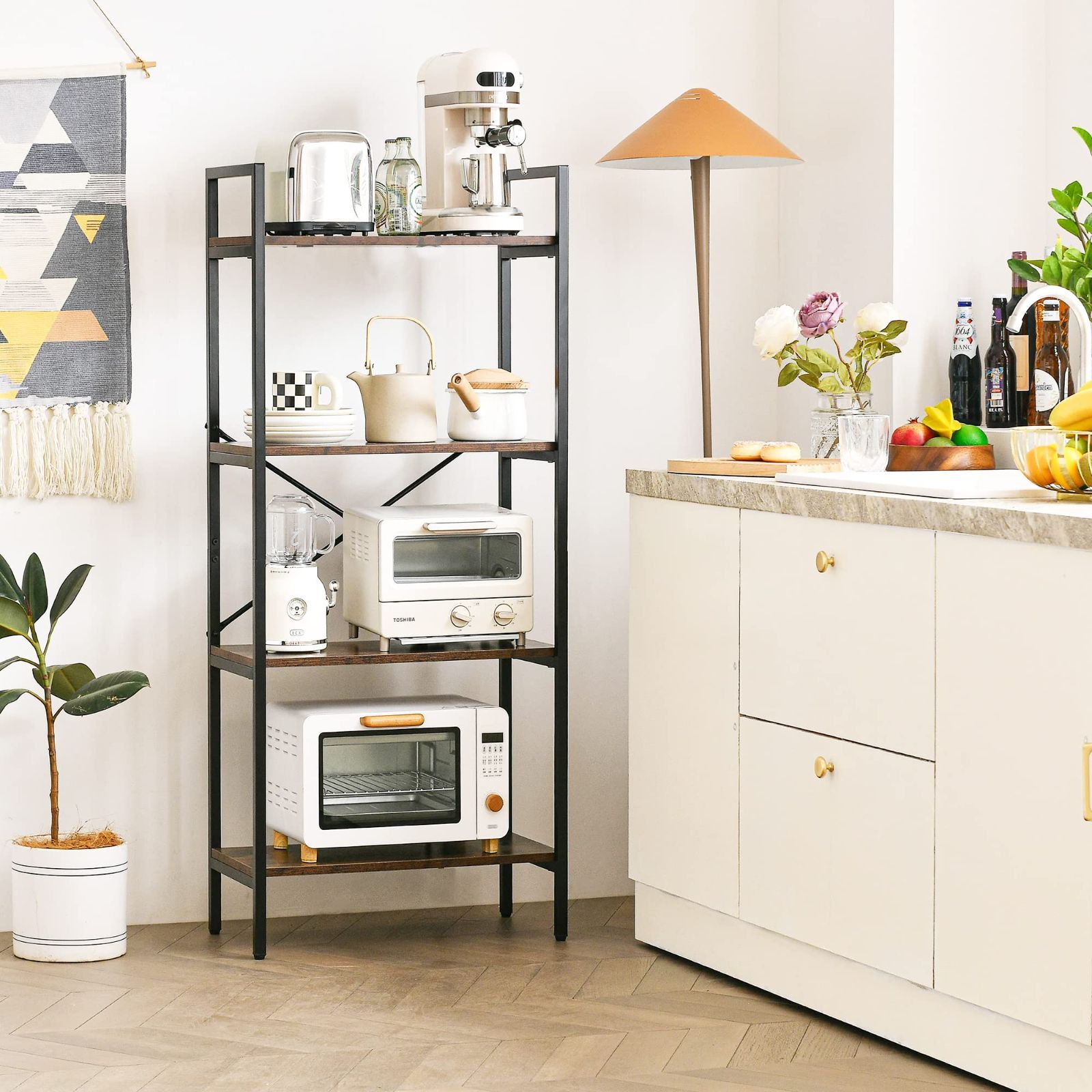 オープンシェルフ 4段 ラック 棚 幅60cm 高さ131cm アイアン 【公式通販】