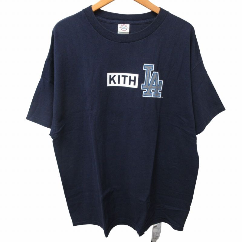 キスニューヨークシティ KITH NYC タグ付き ゲリラヴィンテージシリーズ ロサンゼルス ドジャース デルタ プリントTシャツ カットソー  ボックスロゴ 紺 ネイビー XLサイズ Fサイズ 0429 - メルカリ