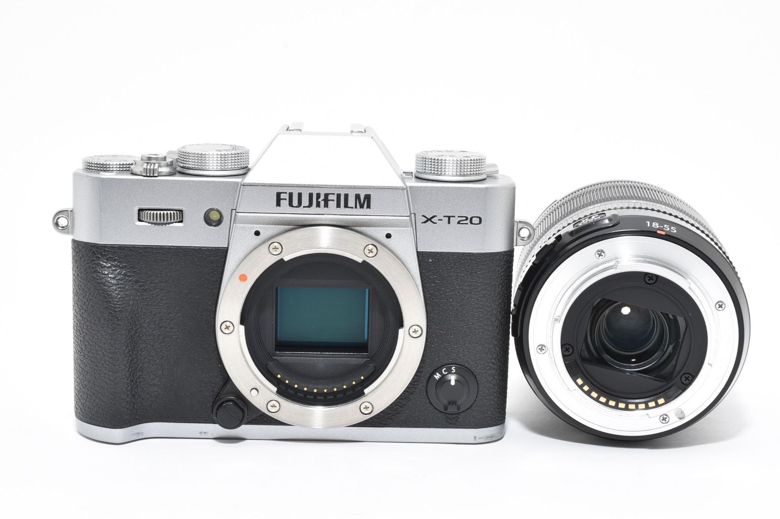  レンズ光学 上 フジフイルム X T 20 レンズキット シルバー ショット数1回 ミラーレス一眼 デジタルカメラ