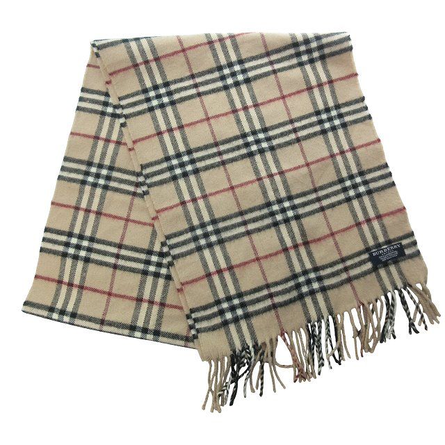 バーバリー ロンドン BURBERRY LONDON 美品 ラムウール マフラー  