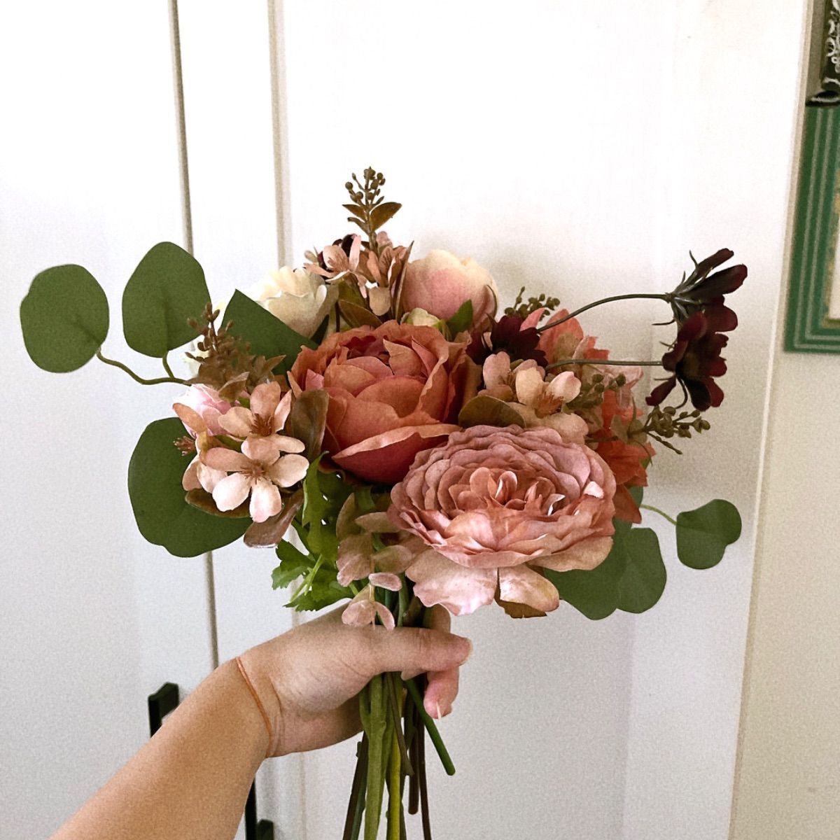 アーティフィシャルフラワー ウェディング ブーケ テラコッタ