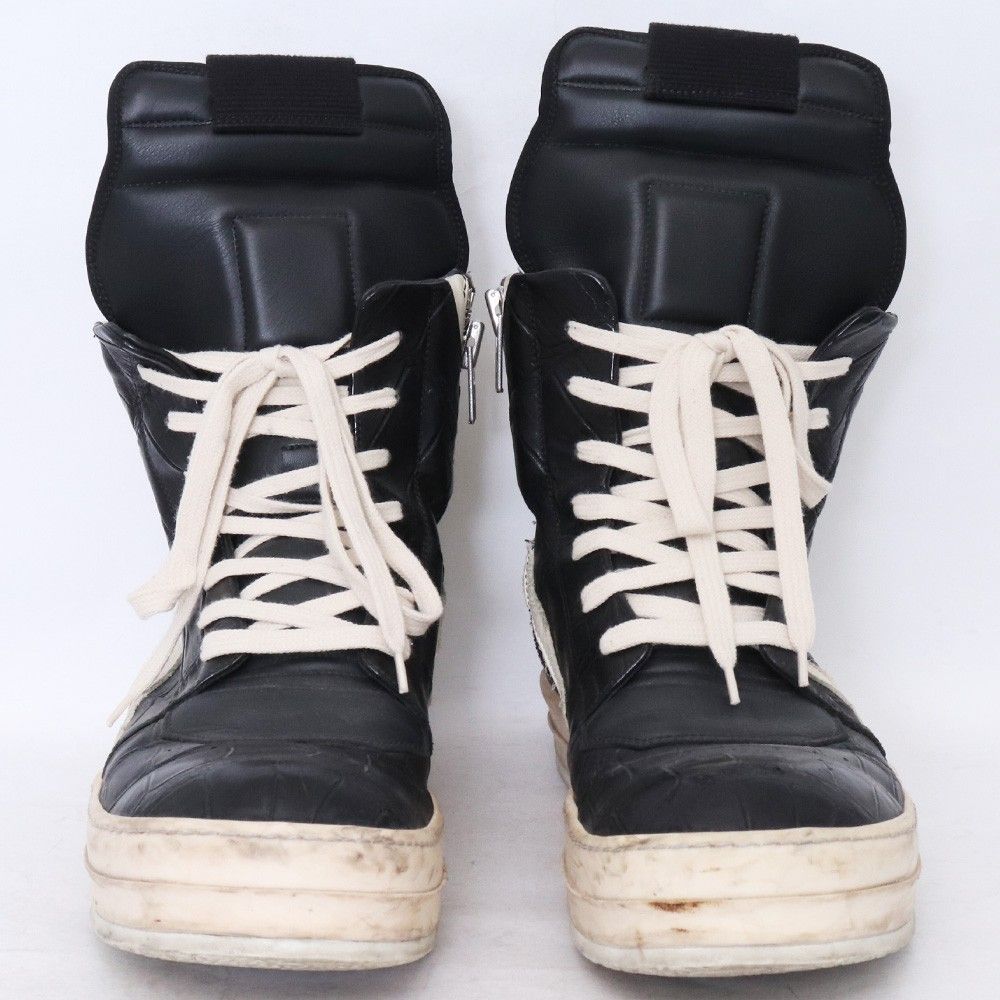 くろすけ RICK OWENS ジオバスケットスニーカー クロコダイル レザー