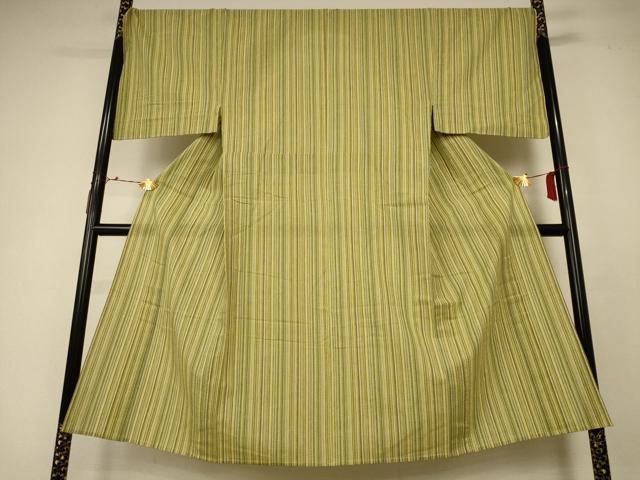 平和屋着物∴夏物 男性 阿波しじら織 浴衣 縞 キングサイズ 綿 AABC3515jd