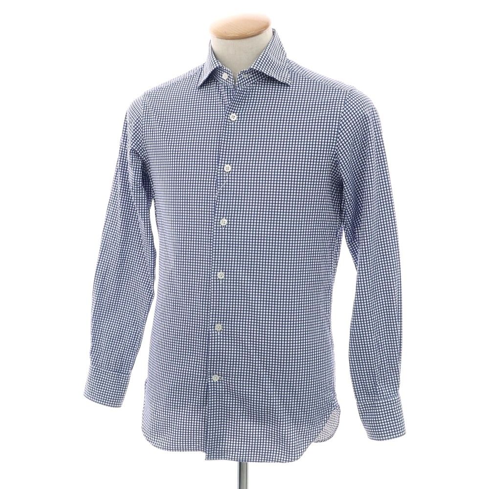 BEAMS F ドレスシャツ 37サイズ ブルー×ホワイト※年末迄出品 BEAMS F（ビームスF）ブロード レギュラーカラーシャツ（シャツ