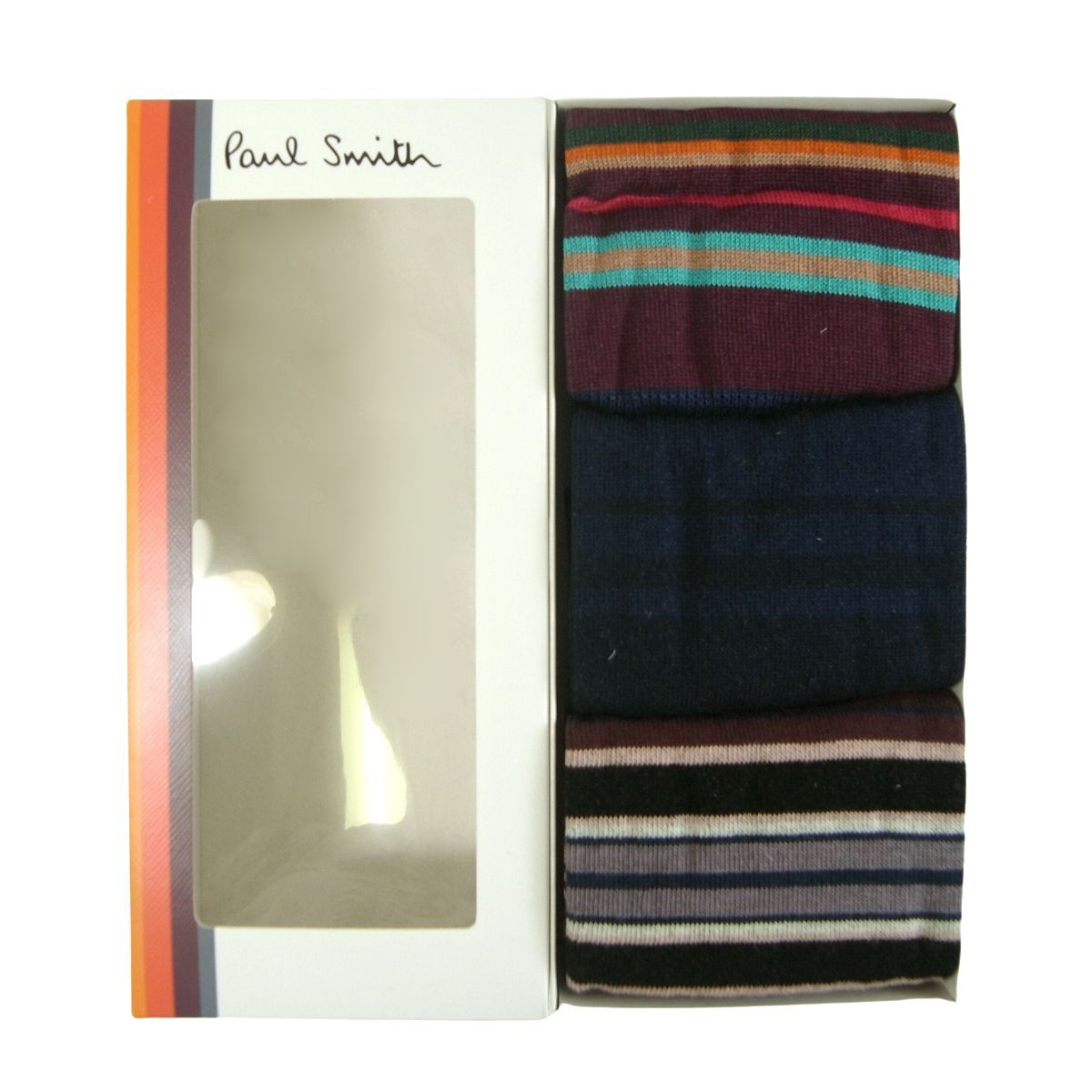 Paul Smith ポールスミス 靴下 ◆新品◆ ソックス メンズ おしゃれ Stripe ストライプ ネイビー 3足 ヨーロッパ直輸入 英国 イギリス PA-1437