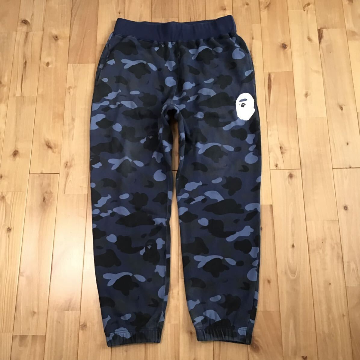 BAPE Blue camo スウェットパンツ Mサイズ a bathing ape sweat pants