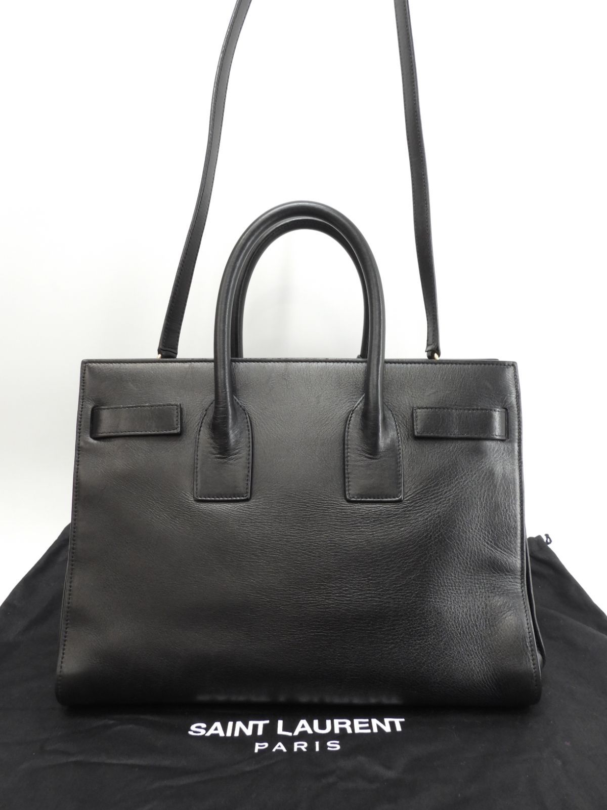 YSL 編み込みハンドバッグ 黒 イヴ・サンローラン YVES SAINT LAURENT サックドジュール