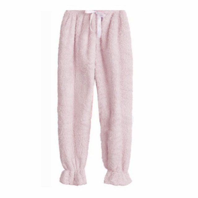 ルームパンツ レディース もこもこ ロング パンツ 可愛い