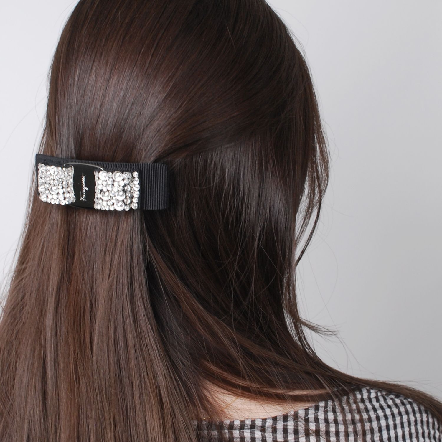 新品未使用】 Ferragamo フェラガモ バレッタ ヘアクリップ クリスタル