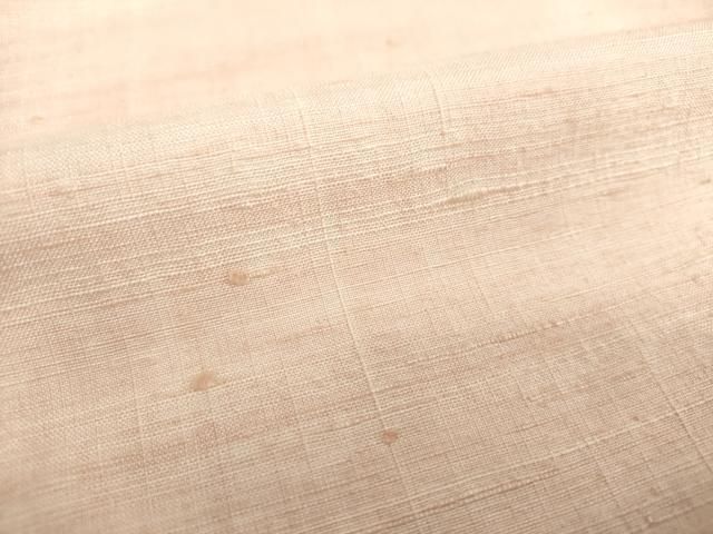 平和屋着物○本場結城紬 重要無形文化財 色無地 洗柿色 正絹 逸品