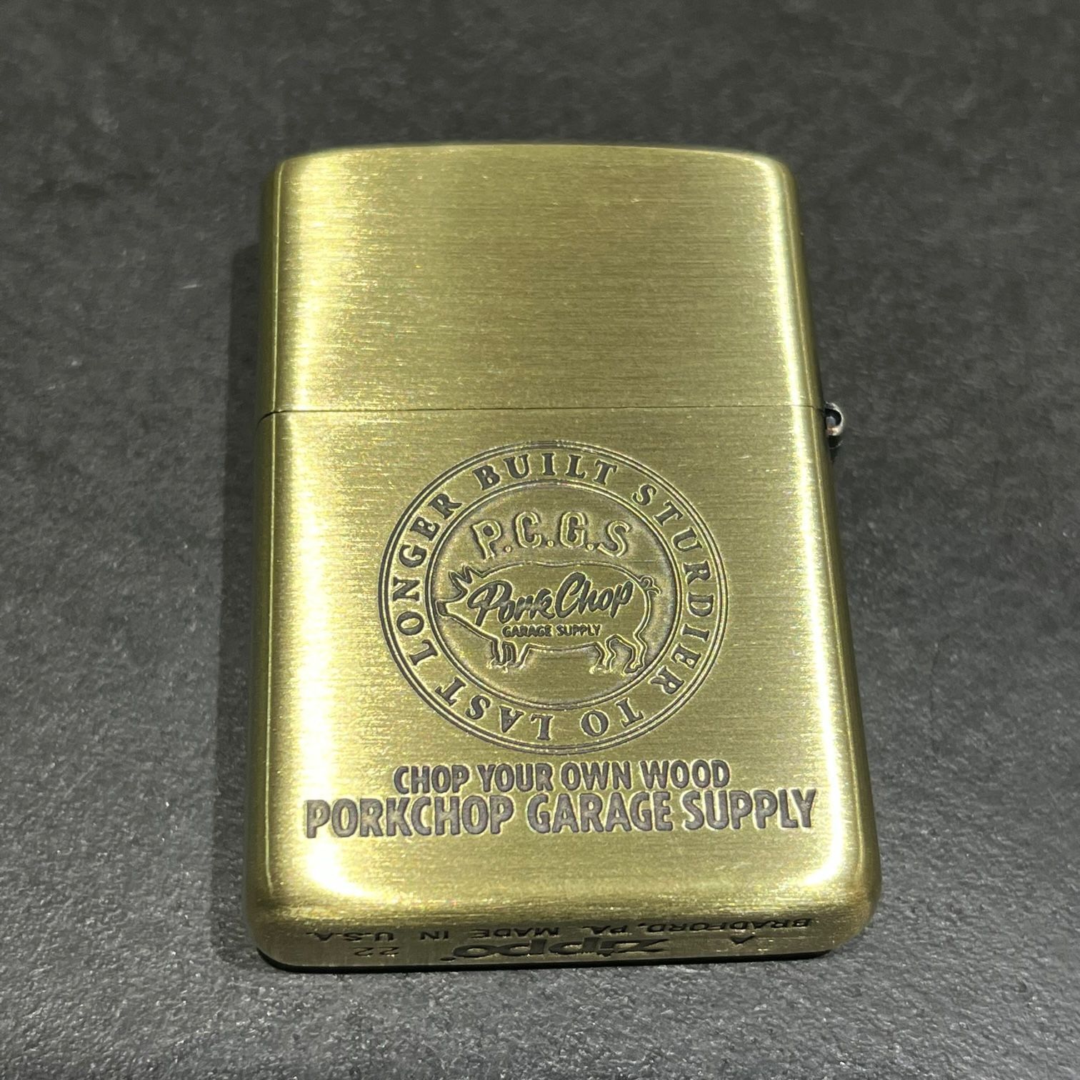 PORKCHOP GARAGE SUPPLY - PORK ZIPPO (SILVER) ⁄ ポークジッポー 