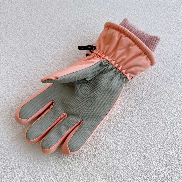 スキーグローブ 五本指手袋 防水 キッズ ジュニア 手袋 男の子 女の子 子供 防寒 5本指 防水 スキーグローブ 7-12歳向け キッズ 5本指 スケート ミトン 裏起毛 中綿 撥水 防寒 防水 シ#itaiya5552