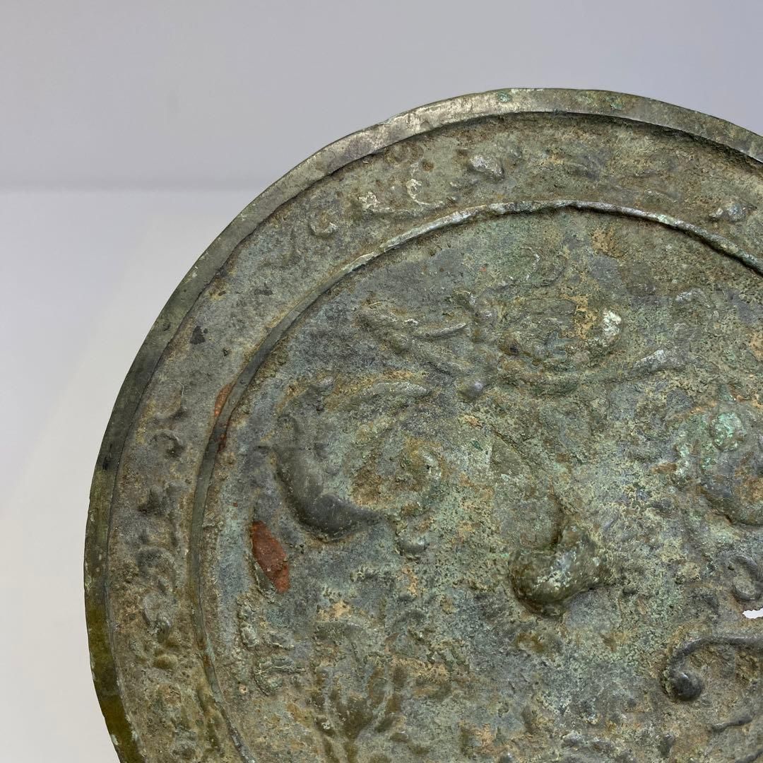 中国漢時代 古銅 古鏡 99g 11.7㎝ 東さ6-0708