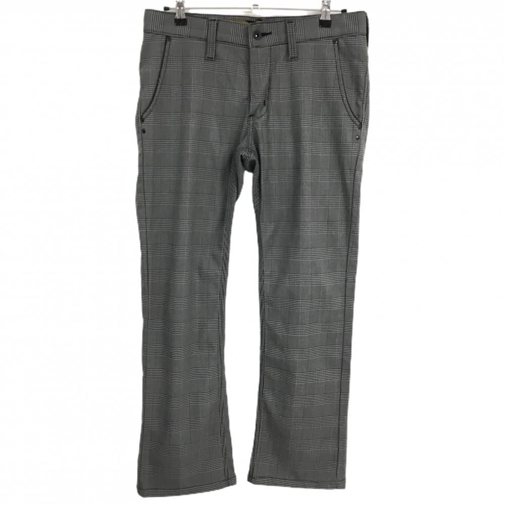 特価【美品】エドウィン パンツ グレー×黒 グレンチェック 裏起毛 メンズ M ゴルフウェア EDWIN GOLF