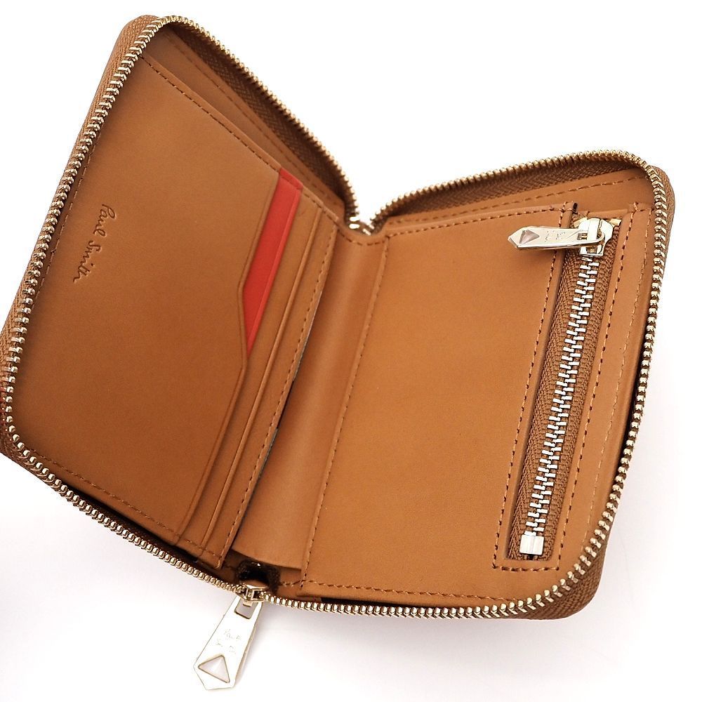  Paul Smith ステッチハイライト ラウンドウォレット 財布 キャメル BPU 024 ポールスミス メンズ 5 CH I 06136 KEP 21 二つ折り財布 折り財布