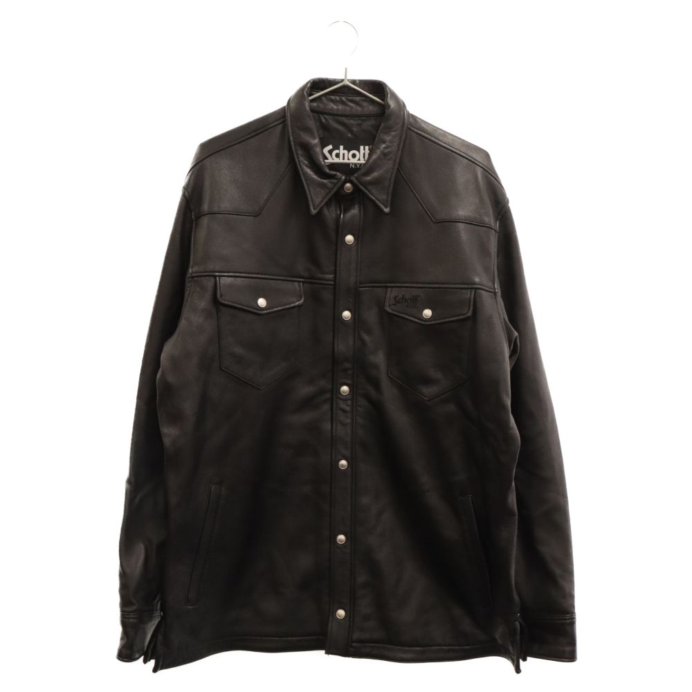 Schott ブラック レザージャケット XL