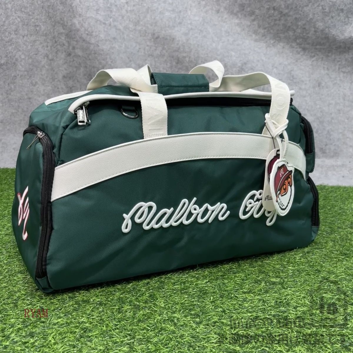 Malbon Golf マルボンゴルフ ボストンバッグ グリーン 男女兼用 Malbon Golf マルボンゴルフ ボストンバッグ グリーン 男女兼用
