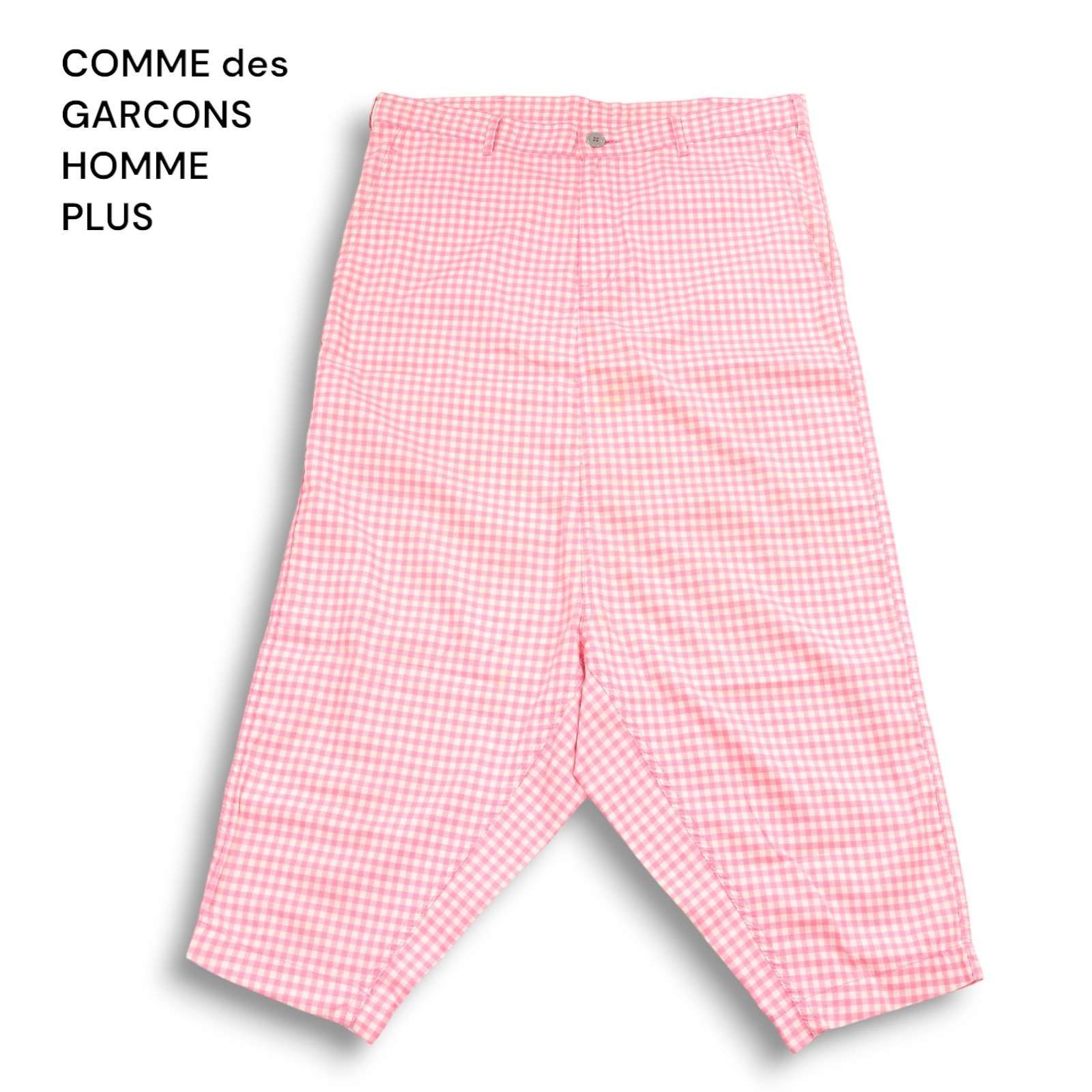 COMME des GARCONS PLUS AD2004チェック 長袖シャツ Comme des Garçons Homme Plus AD2004 Tartan Checkered Shirt Red